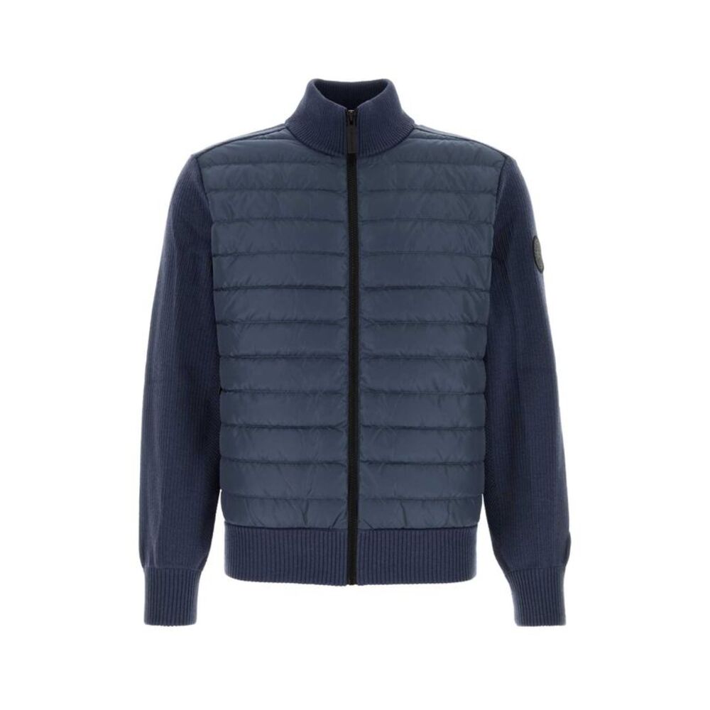 Canada Goose Men Blue Knit And Nylon Hybridge Jacket